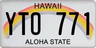 HI license plate YTO771