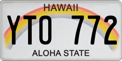 HI license plate YTO772