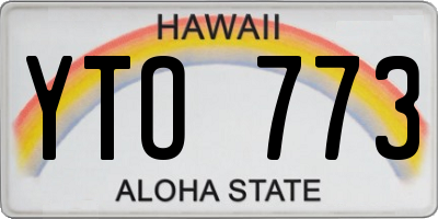 HI license plate YTO773