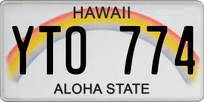 HI license plate YTO774
