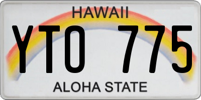 HI license plate YTO775