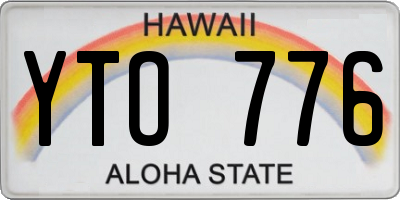 HI license plate YTO776