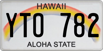 HI license plate YTO782