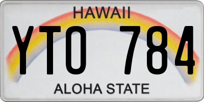 HI license plate YTO784