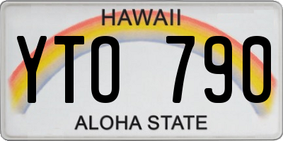 HI license plate YTO790