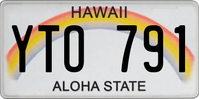HI license plate YTO791