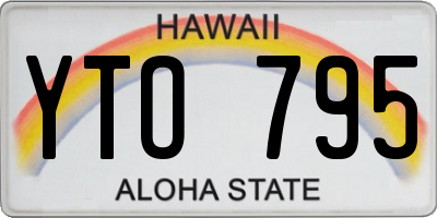 HI license plate YTO795