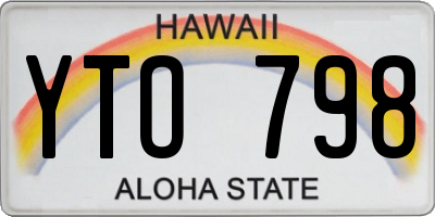 HI license plate YTO798