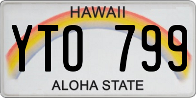 HI license plate YTO799