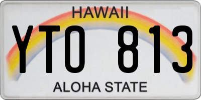 HI license plate YTO813