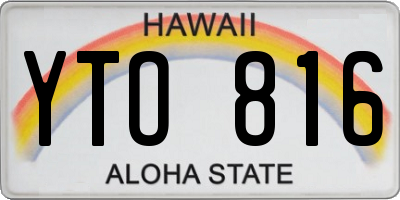HI license plate YTO816