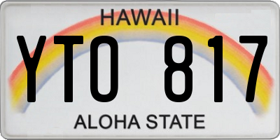 HI license plate YTO817
