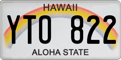 HI license plate YTO822