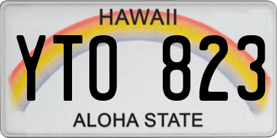 HI license plate YTO823