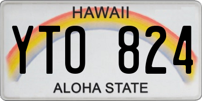 HI license plate YTO824