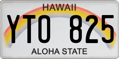 HI license plate YTO825