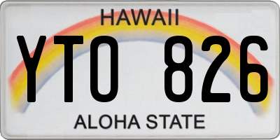 HI license plate YTO826