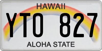 HI license plate YTO827