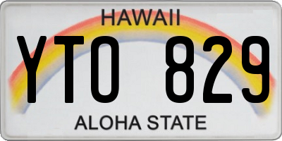HI license plate YTO829