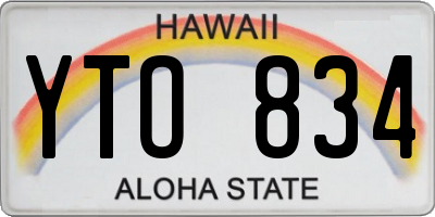 HI license plate YTO834
