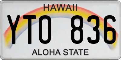 HI license plate YTO836