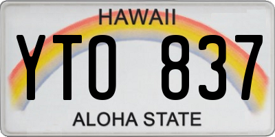 HI license plate YTO837