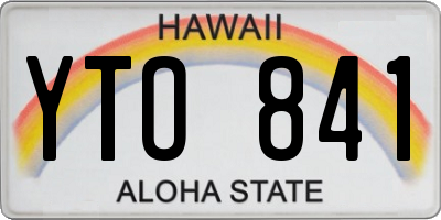 HI license plate YTO841