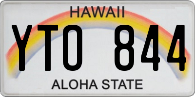 HI license plate YTO844