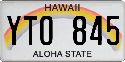 HI license plate YTO845