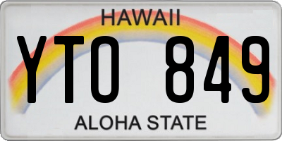 HI license plate YTO849
