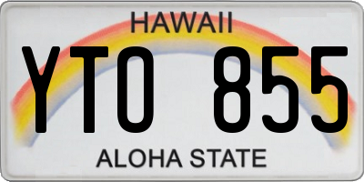 HI license plate YTO855