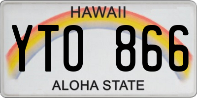 HI license plate YTO866