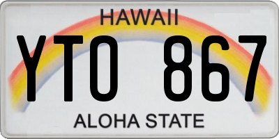 HI license plate YTO867