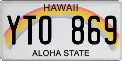 HI license plate YTO869