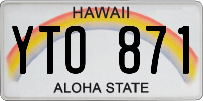 HI license plate YTO871