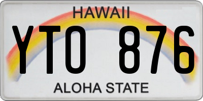 HI license plate YTO876