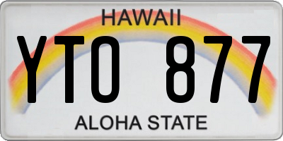 HI license plate YTO877