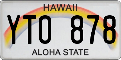 HI license plate YTO878