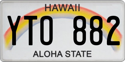 HI license plate YTO882