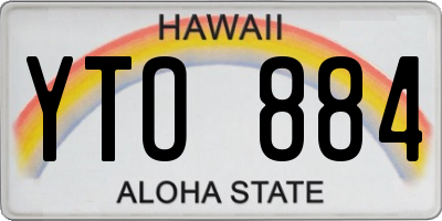 HI license plate YTO884