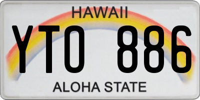 HI license plate YTO886