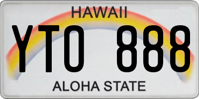 HI license plate YTO888