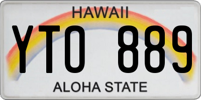 HI license plate YTO889
