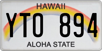 HI license plate YTO894