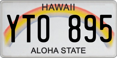 HI license plate YTO895