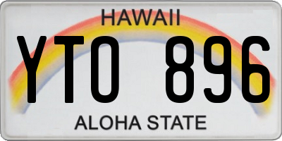 HI license plate YTO896
