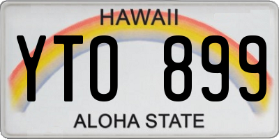 HI license plate YTO899