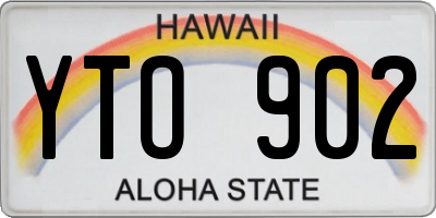 HI license plate YTO902