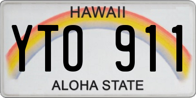 HI license plate YTO911