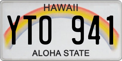 HI license plate YTO941